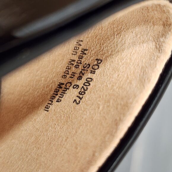 Journee Collection Kim‎ Ballet Flats Black Faux Patent Leather Size 6 - Picture 10 of 13